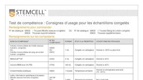 Worksheet for Proficiency Testing with Frozen Samples (French)