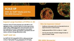  扩大培养 3D TeSR™培养基与PBS-MINI生物反应器完美结合