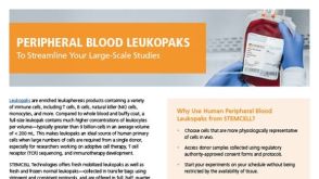 Human Peripheral Blood Leukopaks Flyer