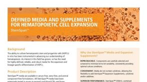 StemSpan™: Defined Media and Supplements for Hematopoietic Cell Expansion