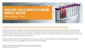 EasySep™ Direct: Cell Isolation from Whole Blood in 20 Minutes