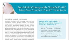 使用ClonaCell&trade;-HY进行半固体克隆在ClonaCell&trade;-HY培养基D中高效形成克隆