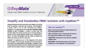 SepMate&trade; Hassle-Free PBMC in Just 15 Minutes (Australia, Europe, and Rest of World)