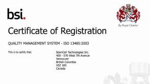STEMCELL Technologies Receives ISO 13845:2003 Certification