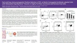 Positive Selection of PE- or Biotin-Conjugated Antibody Labeled Cells with Releasable Rapidspheres™