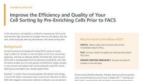 Improve the Efficiency and Quality of Your Cell Sorting by Pre-Enriching Cells Prior to FACS