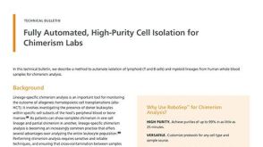用于嵌合分析实验室的全自动、高纯度的细胞分选方法