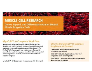 Derive, Expand, and Differentiate Human Skeletal Muscle Progenitor Cells