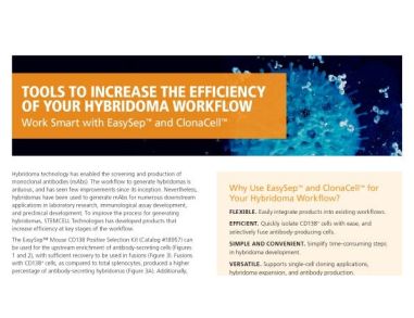 Increase the Efficiency of Your Hybridoma Workflow with EasySep™ and ClonaCell™