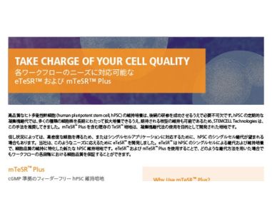 高品質なhPSC維持培地: eTeSR™ および mTeSR™ Plus