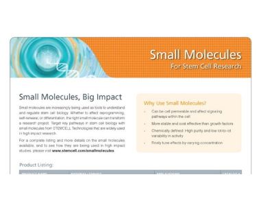 Small Molecules for Stem Cell Research