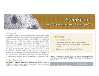 StemSpan™ Media and Supplements for the Expansion and Differentiation of Granulocytes and Monocytes