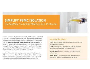 SepMate&trade; Hassle-Free PBMC in Just 15 Minutes (North America)