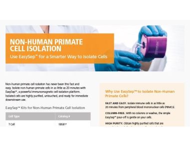 EasySep™: Isolate Cells from Non-Human Primates