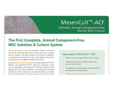 MesenCult&trade;-ACF Defined, Animal Component-Free Human MSC Culture