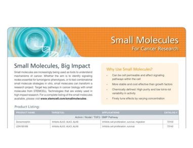 Small Molecules for Cancer Research