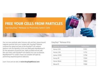 EasySep™ Release Free Your Positively Selected Cells from Magnetic Particles