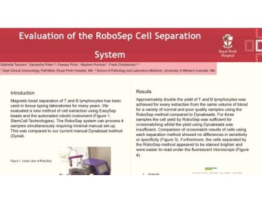 Evaluation of the Robosep Cell Separation for HLA analysis