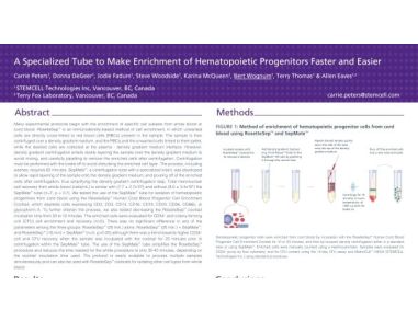 Fast and Easy Hematopoietic Progenitor Cell Enrichment With SepMate™