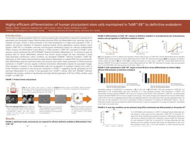Highly Efficient Differentiation of Human Pluripotent Stem Cells Maintained in TeSR™-E8™ to Definitive Endoderm