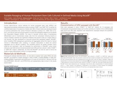 Scalable Passaging of Human Pluripotent Stem Cells Cultured in Defined Media Using ReLeSR™