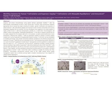 Workflow Solutions for Human T Cell Isolation and Expansion