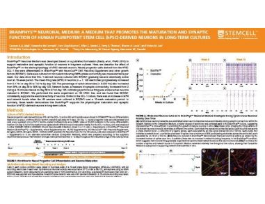 BrainPhys™ Neuronal Medium: A Medium That Promotes the Maturation and Synaptic Function of Human Pluripotent Stem Cell (hPSC)-Derived Neurons in Long-Term Cultures