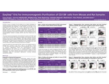 EasySep™ Kits for Immunomagnetic Purification of CD138+ cells from Mouse and Rat Samples