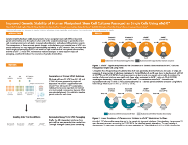 Improved Genetic Stability of Human Pluripotent Stem Cell Cultures Passaged as Single Cells Using eTeSR™