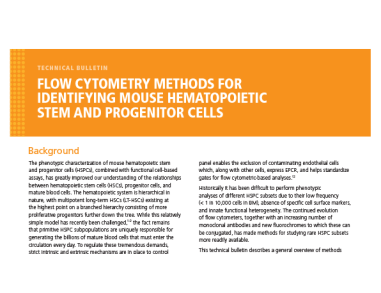 Flow Cytometry Methods for Identifying Mouse Hematopoietic Stem and Progenitor Cells