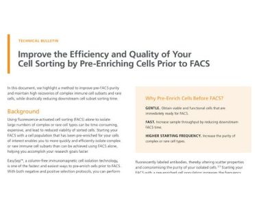 Pre-Enrichment of Innate Lymphoid Cells Prior to Sorting Improves Efficiency