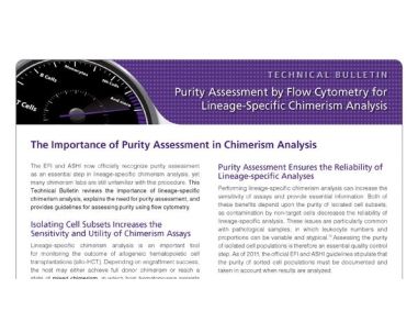 Purity Assessment by Flow Cytometry for Lineage-Specific Chimerism Analysis