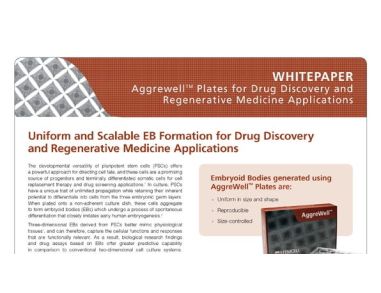 Uniform and Scalable EB Formation for Drug Discovery and Regenerative Medicine Applications