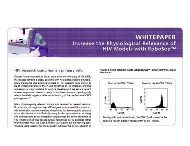 Increase the Physiological Relevance of HIV Models with RoboSep™