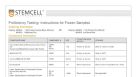Worksheet for Proficiency Testing with Frozen Samples