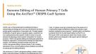 Genome Editing of Human Primary T Cells Using CRISPR-Cas9