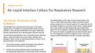 Air-Liquid Interface Culture for Respiratory Research